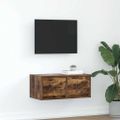 vidaXL TV skrinka, dymový dub 60x31x25,5 cm spracované drevo
