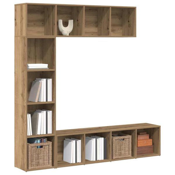 VidaXL skrinky na knihy 3 ks Artisan Oak Engineered Wood