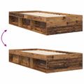 vidaXL Rám postele so skladom Staré drevo 80 x 200 cm Kompozitné drevo