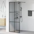 vidaXL Stena walk-in sprchy Čierna 80 x 195 cm tvrdené sklo