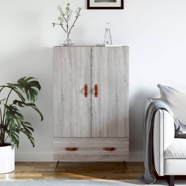 vidaXL Vysoká skrinka sivý dub sonoma 69,5x31x115 cm kompozitné drevo