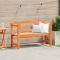 vidaXL Vonkajšia lavička 2 -Seater 119 x 44 x 76 cm Hnedá Obdĺžnikový