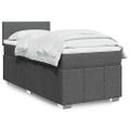 vidaXL Posteľný rám boxsping s matracom tmavosivý 80x200 cm látka