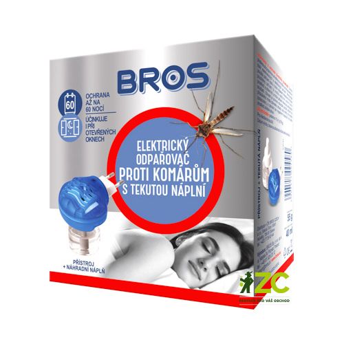 Odpudivo komárov BROS s tekutou náplňou 40ml (60 nocí)