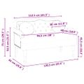 vidaXL Chesterfield lavica Čierna 120,5 x 65 x 75 cm Umelá koža