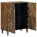 vidaXL Servírovacia skriňa Hnedá 60 x 33,5 x 75 cm Masívne mango drevo