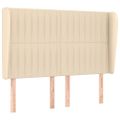 vidaXL Posteľný rám boxspring s matracom krémový 140x200 cm látka