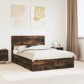 vidaXL Rám postele Dymová dub 140 x 190 cm Inžinierske drevo