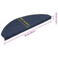 vidaXL Samolepiace nášľapy na schody 15 ks 65x22,5x3,5 cm modré
