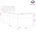 vidaXL Posteľ boxspring s matracom Tmavosivá 100 x 200 cm Látka