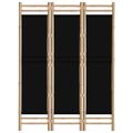 vidaXL Skladací 3-panelový paraván 120 cm bambus a plátno