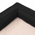 vidaXL Ergonomický matrac pre psa 60x42 cm ľanový vzhľad flís čierny