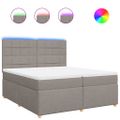 vidaXL Boxspring posteľ s matracom sivohnedý 200x200 cm látka