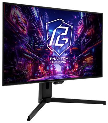 Phantom Gaming by Asrock monitor PGO27QFS 27"/WOLED/2560x1440/240Hz/275cd/m2/0,03ms/DP/HDMI/USB-C/reproduktor/výškovo nastaviteľný OLED monitor, herný, 27", 2560×1440, 16:9, 240Hz, 0,03ms, 275cd/m2, 2× DisplayPort, 2× HDMI, 2× USB, USB-C, repro, Pivot, čierny,