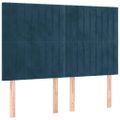 vidaXL Posteľný rám boxsping s matracom tmavomodrý 140x190 cm zamat
