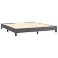vidaXL Posteľný rám s boxspringom sivý 160x200 cm umelá koža