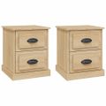 vidaXL Nočné stolíky 2 ks dub sonoma 39x39x47,5 cm spracované drevo
