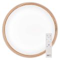 LED nástenné svietidlo ILVI, kruhové 45 W, stmievateľné so zmenou CCT, biela + drevo