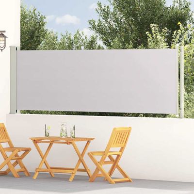 vidaXL Zaťahovacia bočná markíza na terasu 117x614 cm sivá