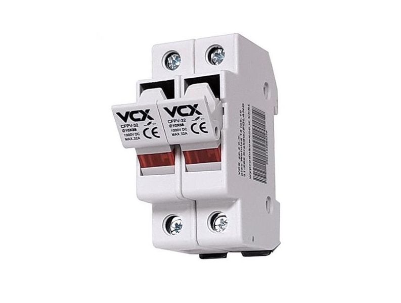 Poistkový odpojovač VCX CFPV-32, 2P, 32A, 1kV s LED signalizáciou, na DIN lištu