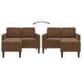 vidaXL 2-miestna pohovka s ležadlom v tvare L, hnedá 125 cm, umelá koža