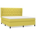 vidaXL Boxspring posteľ s matracom zelená 160x200 cm látka