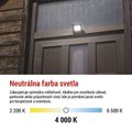 LED reflektor VISIO čierny, 10W neutrálna biela