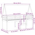 vidaXL Vysoká posteľ so strechou 90x190 cm borovicový masív