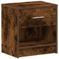 vidaXL Nočné skrinky 2 ks so zásuvkou dymový dub 39x28x41 cm