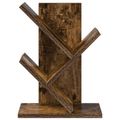 vidaXL Polica na knihy Tree 3-podlažná 30 x 18 x 40 cm Dymový dub
