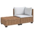 vidaXL 2 ks Ratanový lounge set s vankúšmi GENDT Prírodný ratan