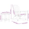 vidaXL Záhradný lounge set 3 ks Biela HDPE
