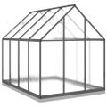 vidaXL Skleník so základovým rámom antracitový 224x169x202 cm hliník