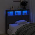 vidaXL Skrinka na čelo postele s LED čierna 120x17x102 cm
