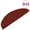 vidaXL Samolepiace nášľapy na schody 15 ks 56x17x3 cm červené