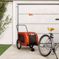vidaXL Cyklovozík pre zvieratá, oranžovo čierny oxfordská látka železo