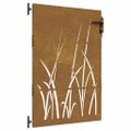 vidaXL Záhradná brána 85x150 cm, oceľ Corten, dizajn s trávou