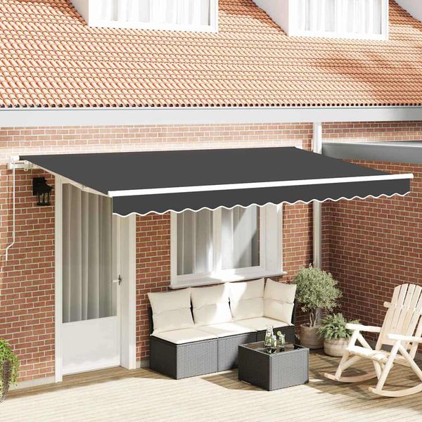 vidaXL Zatemniteľná markíza Antracit 400 x 200 cm látka