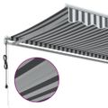 vidaXL Automaticky zaťahovacia markíza antracit a biela 600x350 cm