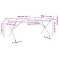 vidaXL Jedálenský stolík v tvare X 200x100x75 cm borovica a oceľ