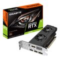 GIGABYTE GeForce RTX 3050 Low Profile/OC/6GB/GDDR6 Grafická karta, GeForce RTX 3050, 6GB GDDR6, 2304 CUDA jader, low profile, 181mm, 2× HDMI 2.1, 2× DisplayPort 1.4a, pasivní chlaz