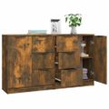 vidaXL Komody 2 ks dymový dub 60x30x70 cm spracované drevo