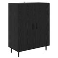 vidaXL Highboard 2 ks Čierny dub 69,5 x 34 x 180 cm Kompozitné drevo