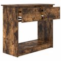 vidaXL konzolový stolík so zásuvkami dub dymový 85,5x38,5x74,5 cm