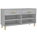 vidaXL Botník sivý dub sonoma 102x35x55 cm spracované drevo