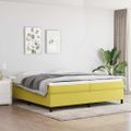 vidaXL Posteľný rám s boxspringom zelená 200x200 cm látka
