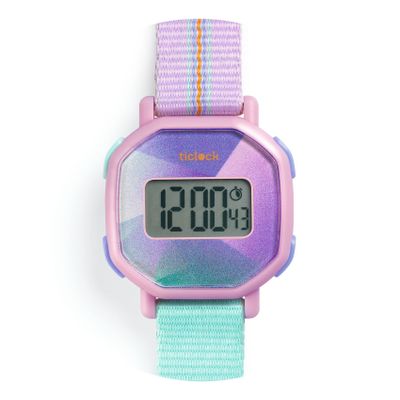 Náramkové digitálne hodinky Ticlock Fialová prizma