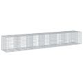 vidaXL Gabiónový kôš s krytom 650x100x100 cm pozinkované železo