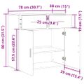vidaXL Servírovacia skriňa Čierny dub 78 x 38 x 80 cm Kompozitné drevo