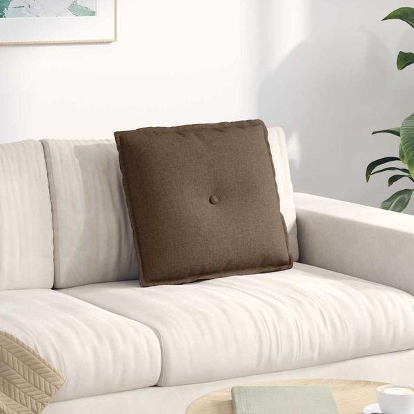 vidaXL Poduška na chrbát Hnedá 50 x 19 x 45 cm látka